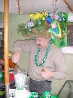 John pouring the green